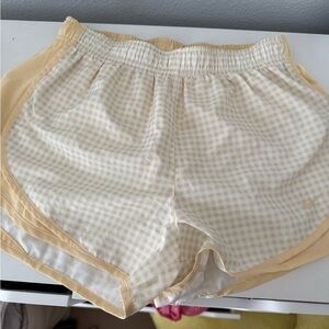 Nike Yellow and White Athletic Shorts Lightweight Design